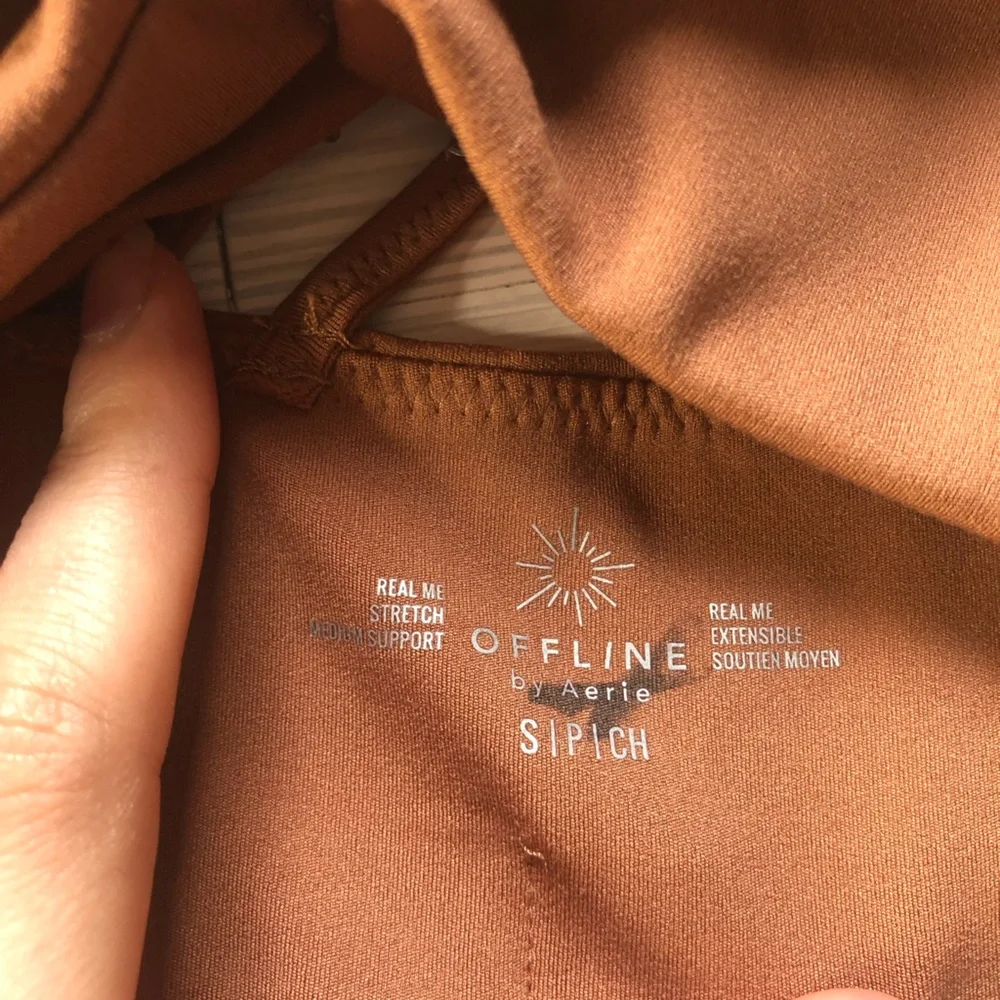 aerie Rust-Brown Seamless Crop‎ Bralette size small
